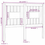 Sengegavl Svart 126X4X100 Cm Heltre Furu