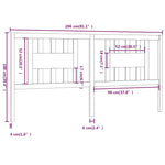 Sengegavl Hvit 206X4X100 Cm Heltre Furu