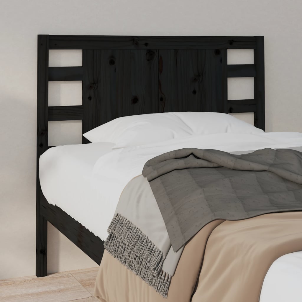 Sengegavl Svart 96X4X100 Cm Heltre Furu