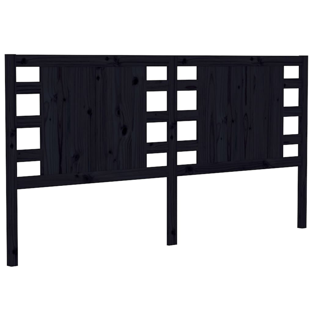 Sengegavl Svart 206X4X100 Cm Heltre Furu