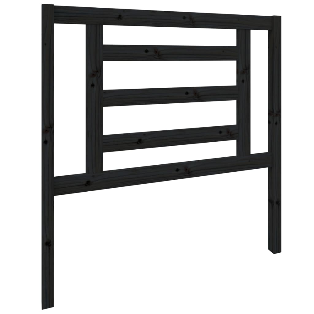 Sengegavl Svart 96X4X100 Cm Heltre Furu