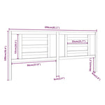 Sengegavl Svart 206X4X100 Cm Heltre Furu