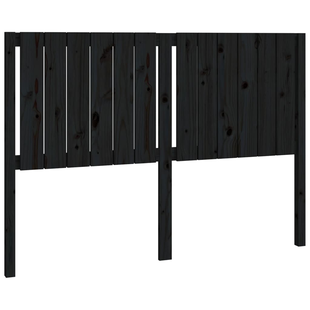 Sengegavl Svart 145,5X4X100 Cm Heltre Furu