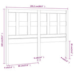 Sengegavl Hvit 205,5X4X100 Cm Heltre Furu