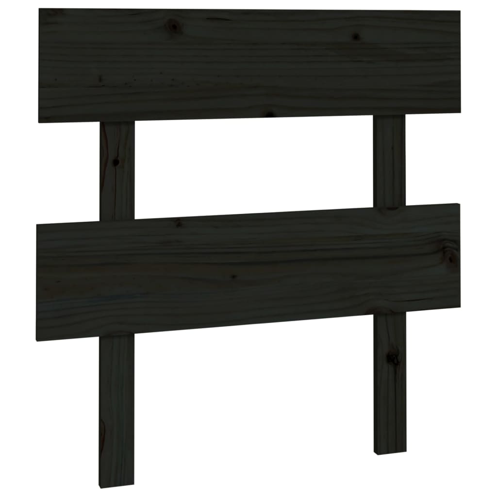 Sengegavl Svart 93,5X3X81 Cm Heltre Furu