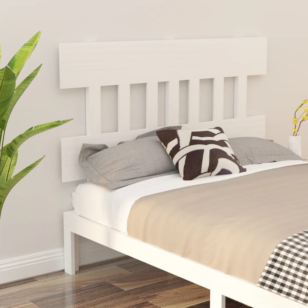 Sengegavl Hvit 123,5X3X81 Cm Heltre Furu