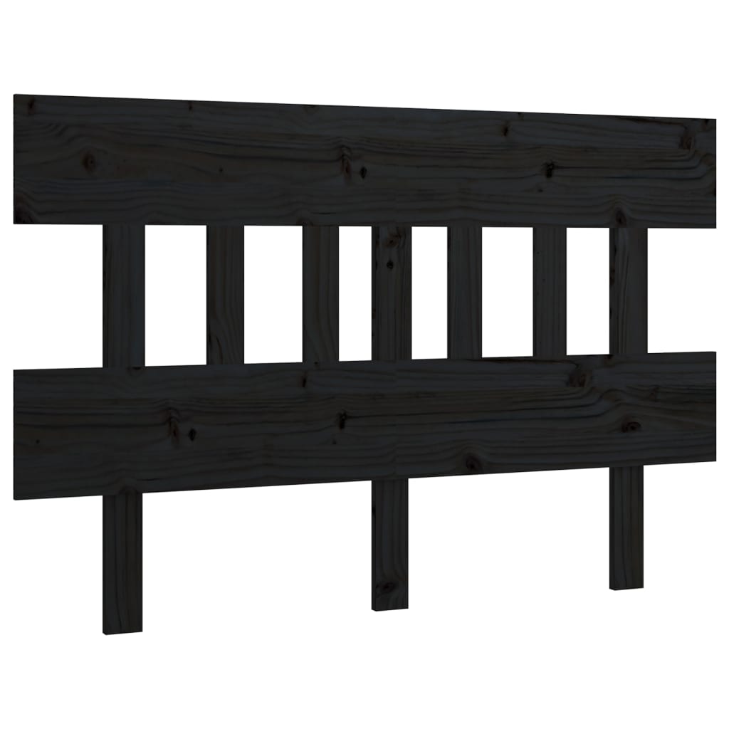 Sengegavl Svart 143,5X3X81 Cm Heltre Furu