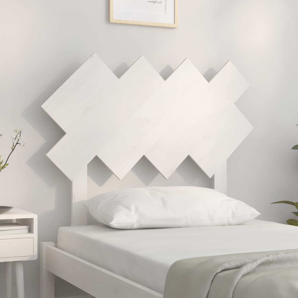 Sengegavl Hvit 92X3X81 Cm Heltre Furu