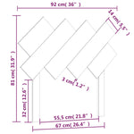 Sengegavl Hvit 92X3X81 Cm Heltre Furu