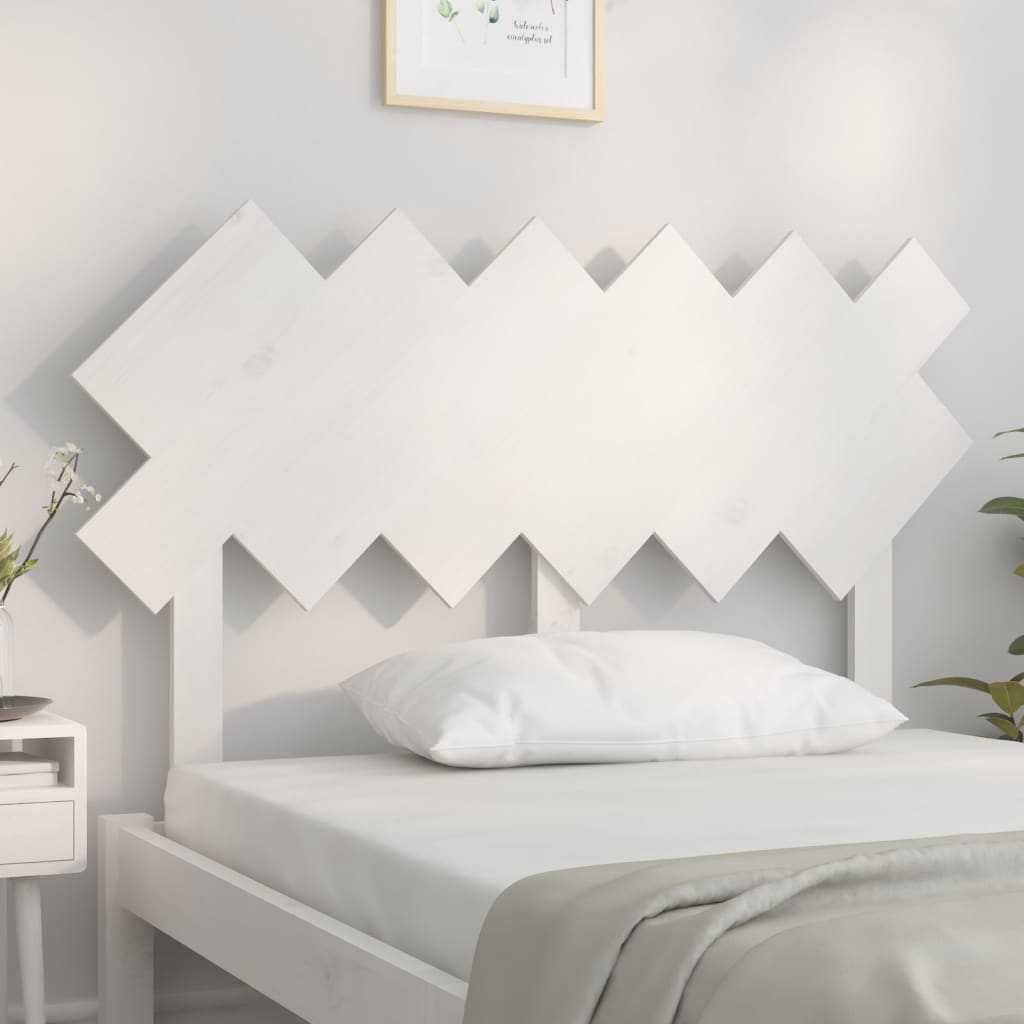 Sengegavl Hvit 122,5X3X80,5 Cm Heltre Furu