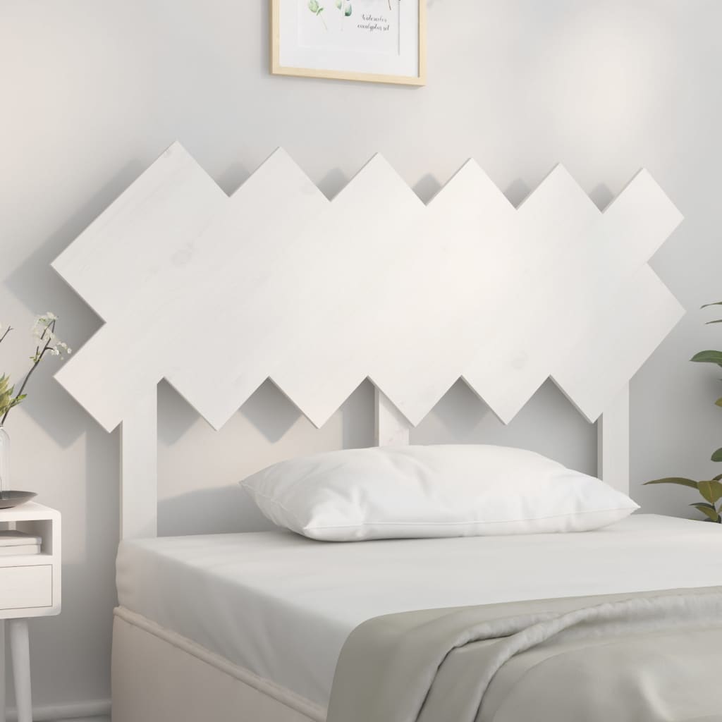 Sengegavl Hvit 122,5X3X80,5 Cm Heltre Furu