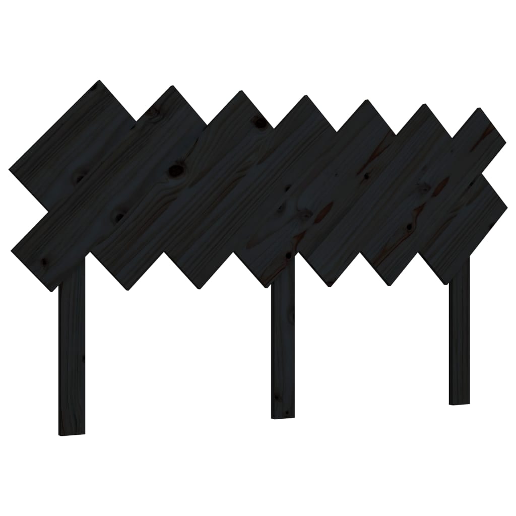 Sengegavl Svart 141X3X80,5 Cm Heltre Furu