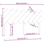 Sengegavl Hvit 159,5X3X80,5 Cm Heltre Furu
