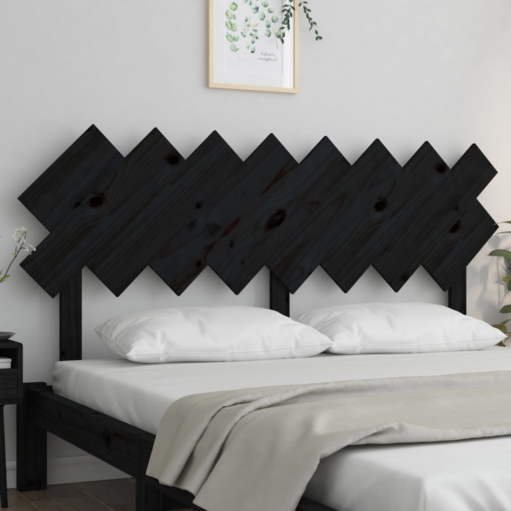 Sengegavl Svart 159,5X3X80,5 Cm Heltre Furu