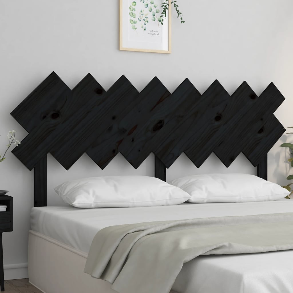 Sengegavl Svart 159,5X3X80,5 Cm Heltre Furu