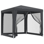 Festtelt Med 4 Sidevegger Av Netting Antrasitt 2,5X2,5 M Hdpe