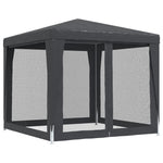 Festtelt Med 4 Sidevegger Av Netting Antrasitt 2,5X2,5 M Hdpe
