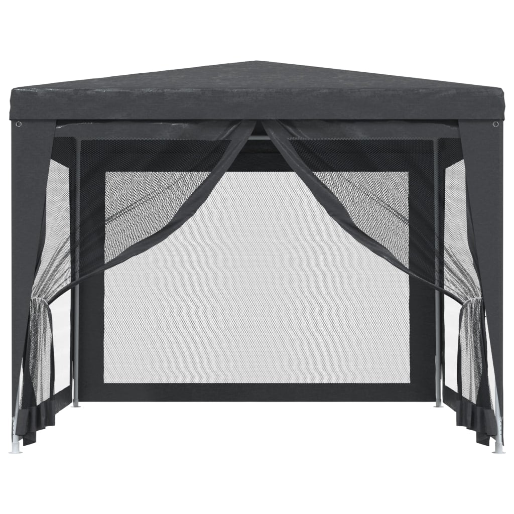 Festtelt Med 4 Sidevegger Av Netting Antrasitt 3X3 M Hdpe