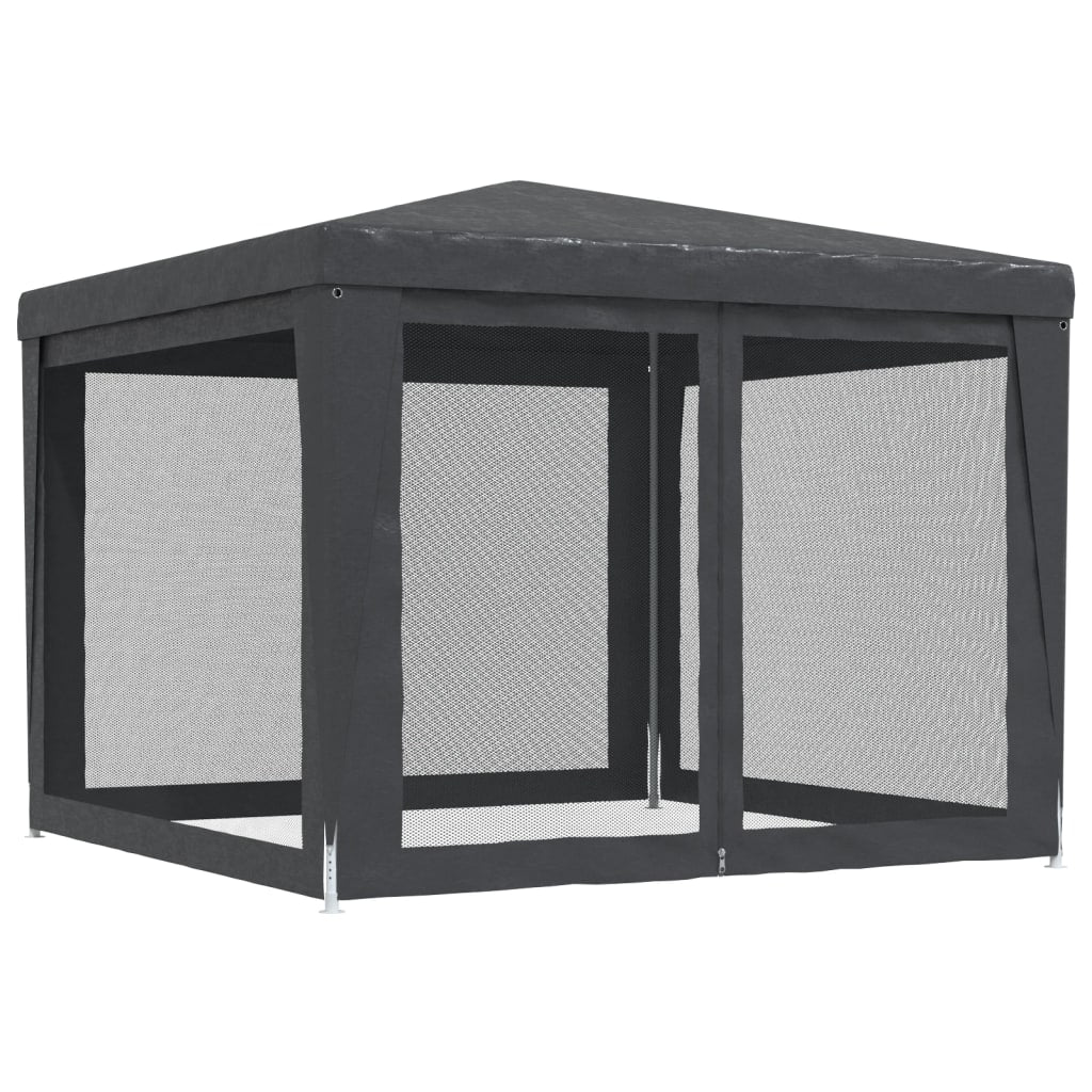 Festtelt Med 4 Sidevegger Av Netting Antrasitt 3X3 M Hdpe
