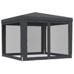 Festtelt Med 4 Sidevegger Av Netting Antrasitt 3X3 M Hdpe