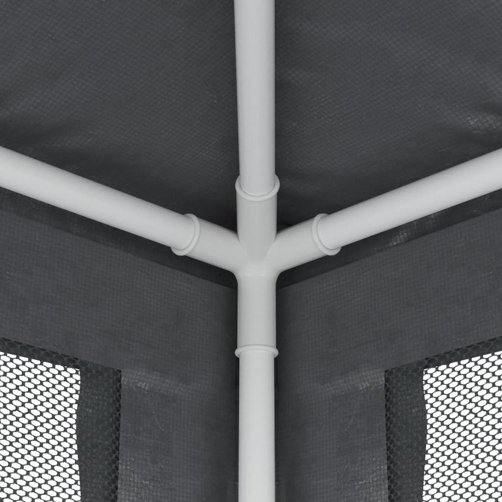 Festtelt Med 4 Sidevegger Av Netting Antrasitt 3X3 M Hdpe