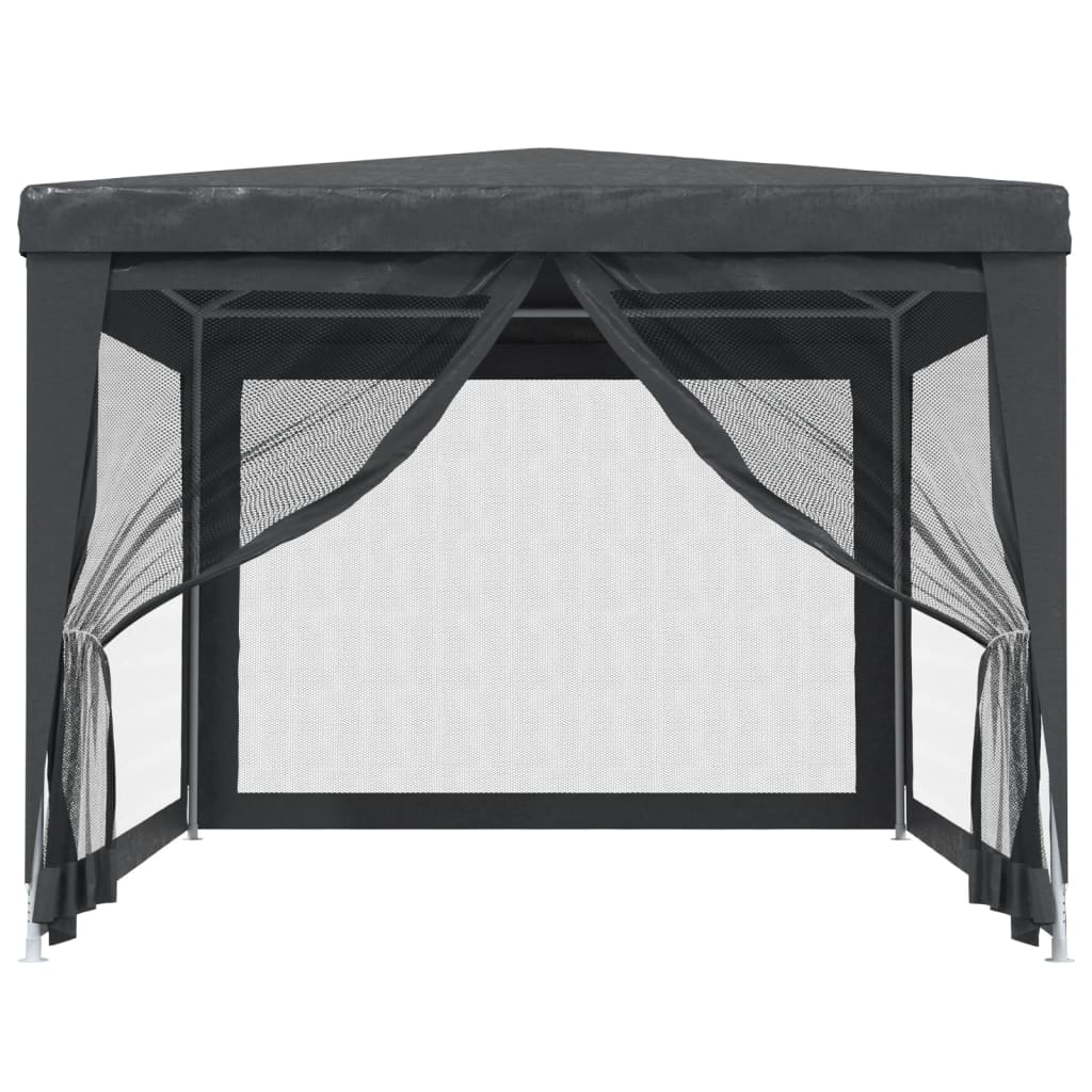 Festtelt Med 4 Sidevegger Av Netting Antrasitt 3X4 M Hdpe