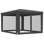 Festtelt Med 4 Sidevegger Av Netting Antrasitt 3X4 M Hdpe