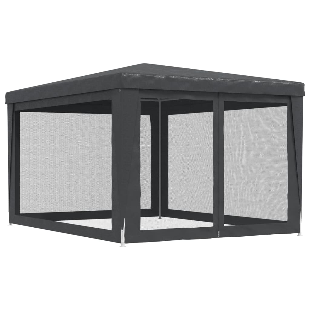 Festtelt Med 4 Sidevegger Av Netting Antrasitt 3X4 M Hdpe
