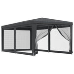 Festtelt Med 6 Sidevegger Av Netting Antrasitt 3X6 M Hdpe