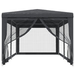 Festtelt Med 6 Sidevegger Av Netting Antrasitt 3X6 M Hdpe