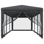 Festtelt Med 8 Sidevegger Av Netting Antrasitt 3X9 M Hdpe