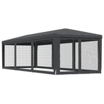 Festtelt Med 8 Sidevegger Av Netting Antrasitt 3X9 M Hdpe