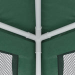 Festtelt Med 10 Sidevegger Av Netting Grønn 3X12 M Hdpe