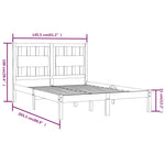 Sengeramme Hvit Heltre Furu 140X200 Cm