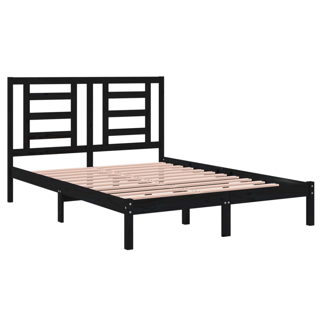 Sengeramme Svart Heltre Furu 140X190 Cm