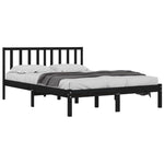 Sengeramme Svart Heltre Furu 140X190 Cm