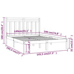 Sengeramme Svart Heltre 140X190 Cm