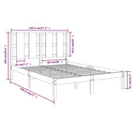 Sengeramme Svart Heltre Furu 140X190 Cm