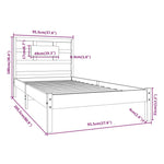 Sengeramme Hvit Heltre 90X200 Cm