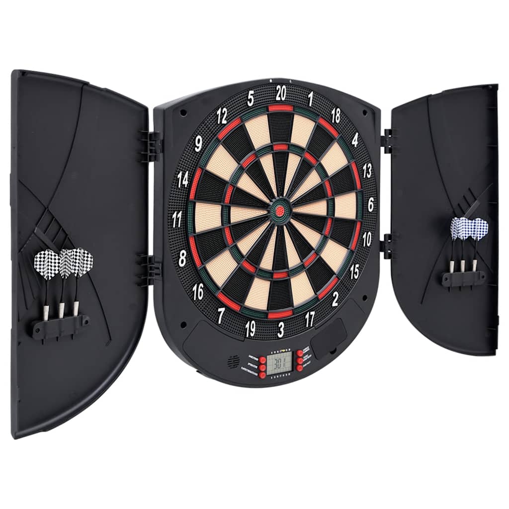 Elektronisk Dartskive Med Piler Svart Polypropylen