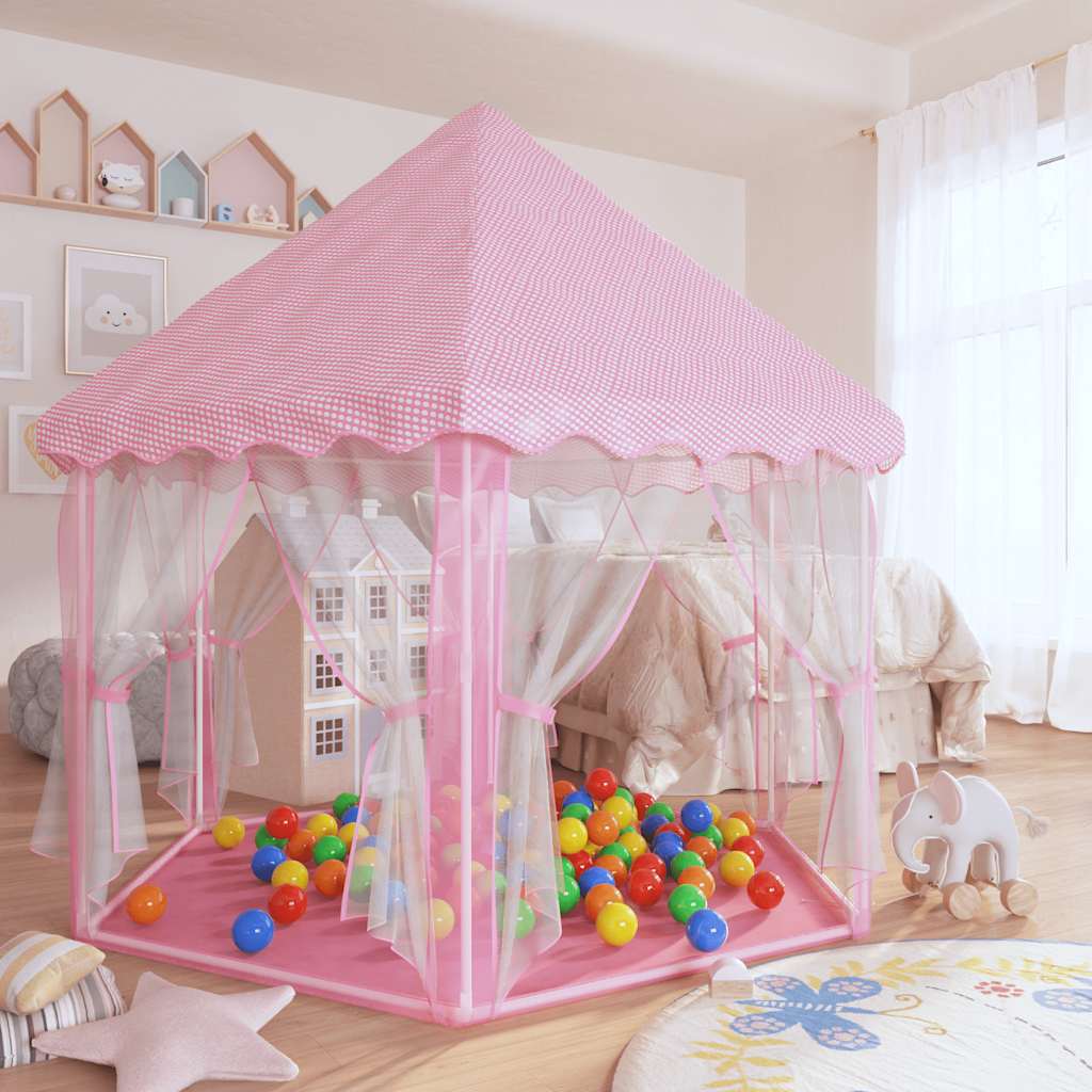 Prinsessetelt Med 250 Baller Rosa 133X140 Cm