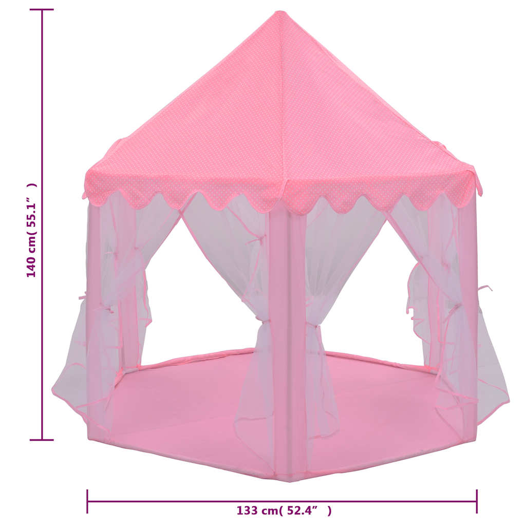 Prinsessetelt Med 250 Baller Rosa 133X140 Cm