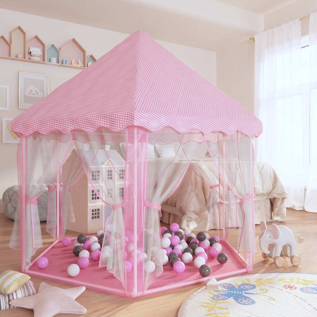 Prinsessetelt Med 250 Baller Rosa 133X140 Cm