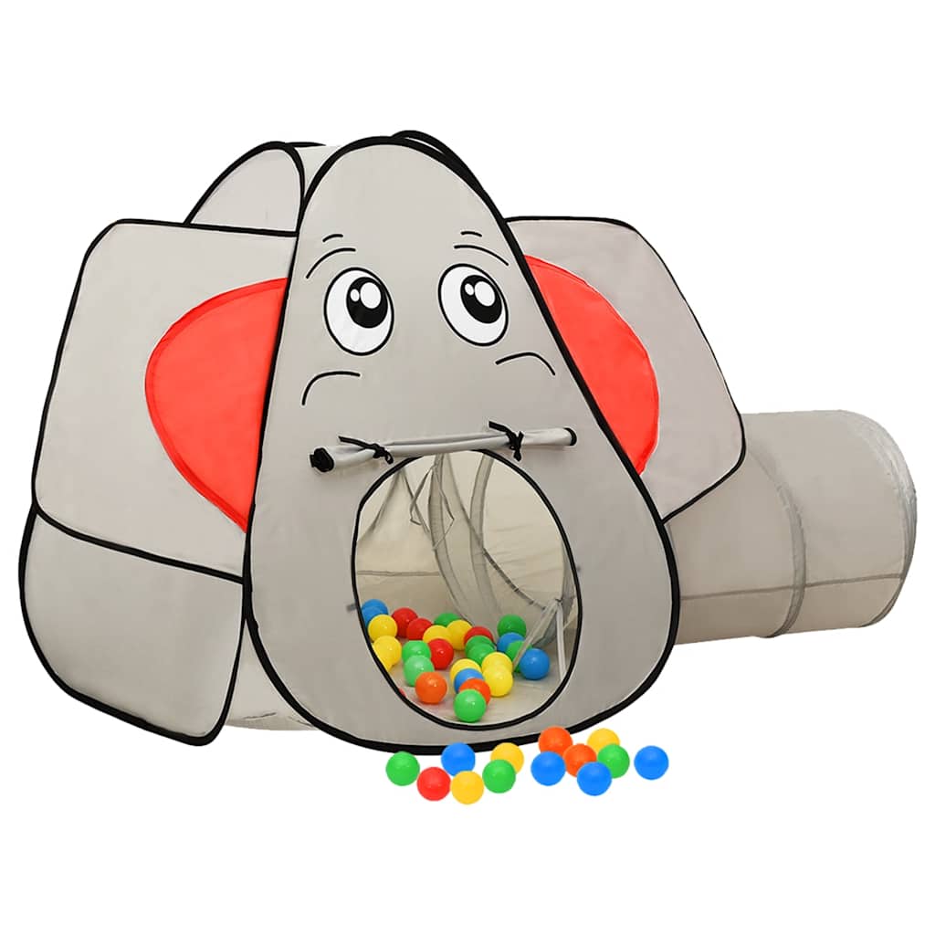 Leketelt For Barn Elefant Med 250 Baller Grå 174X86X101 Cm
