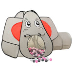 Leketelt For Barn Elefant Med 250 Baller Grå 174X86X101 Cm