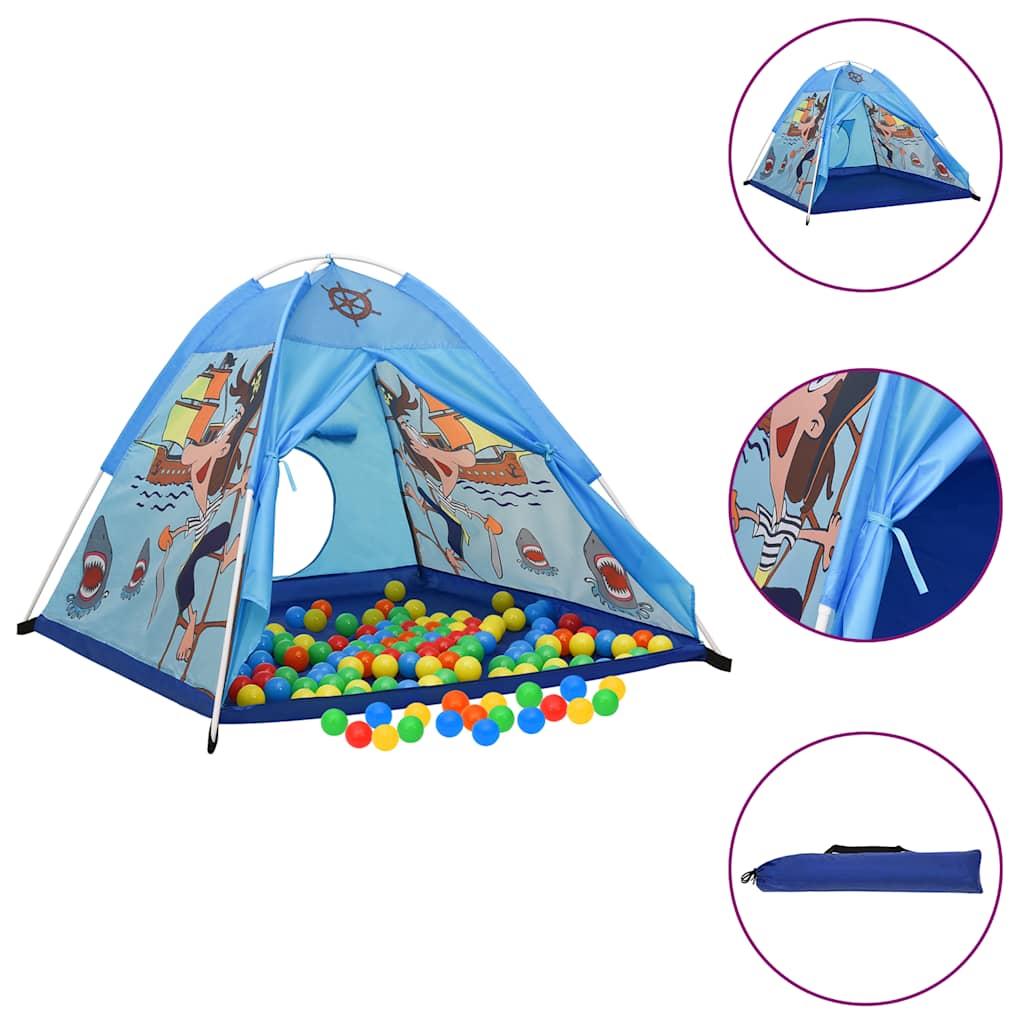 Leketelt Med 250 Baller Blå 120X120X90 Cm