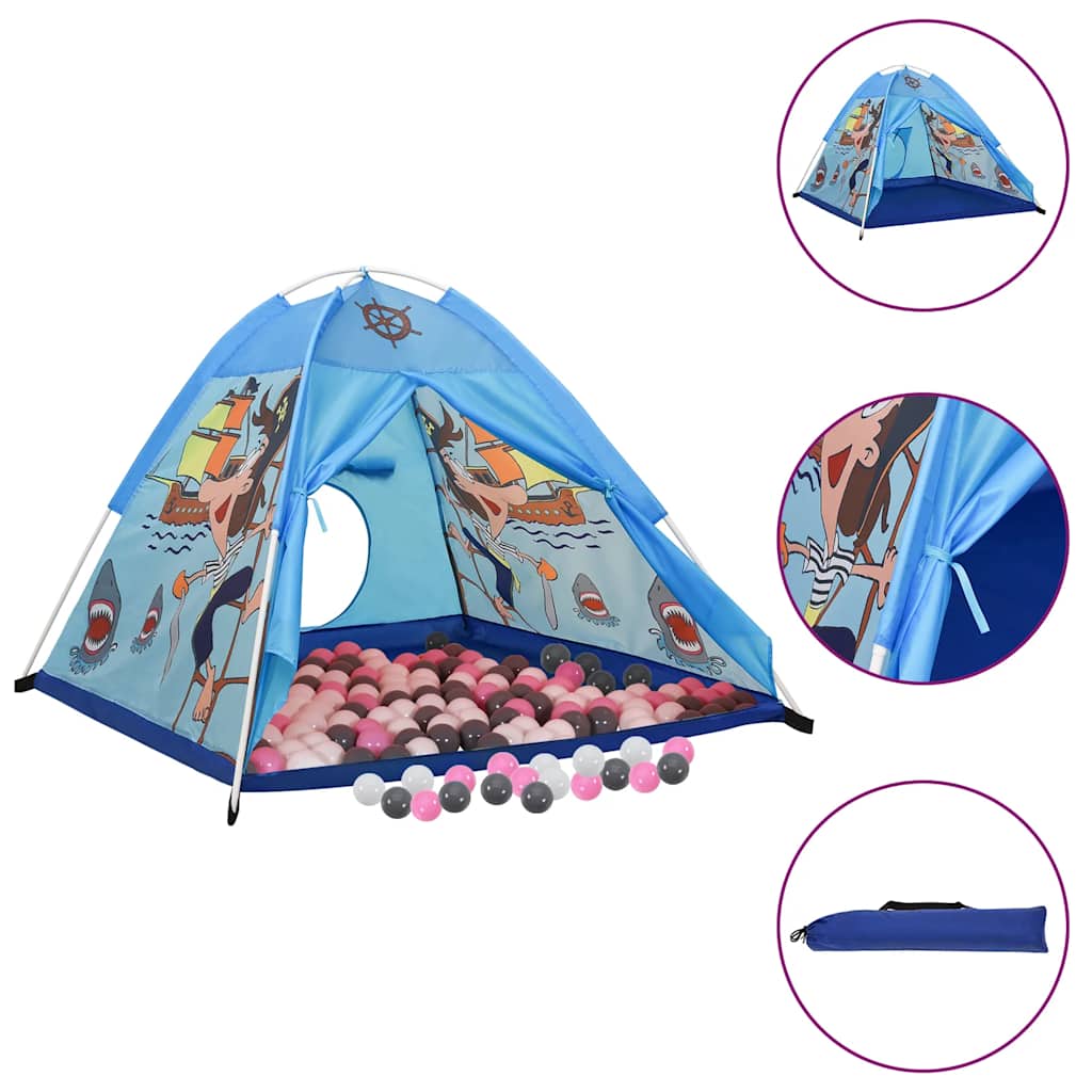 Leketelt Med 250 Baller Blå 120X120X90 Cm