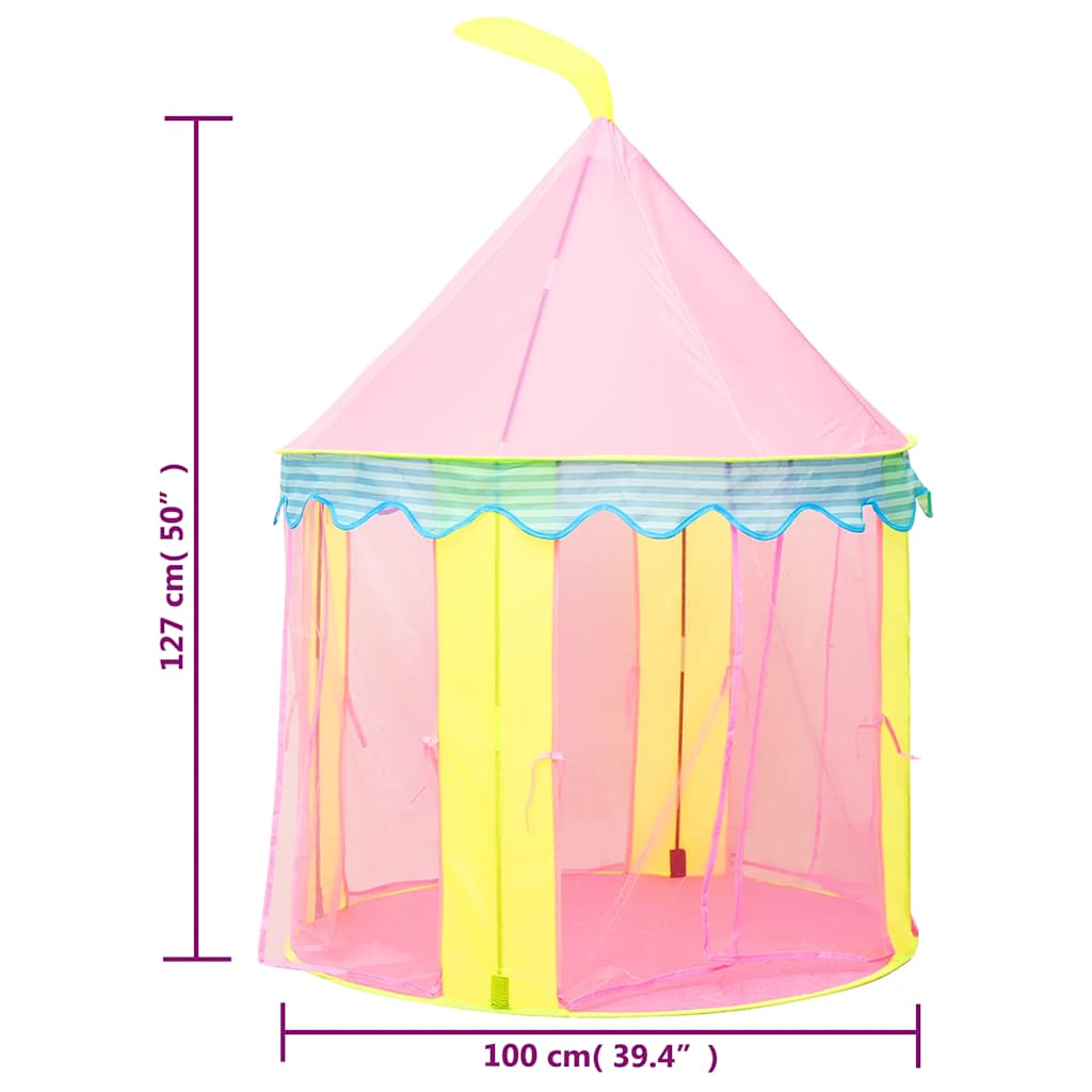 Leketelt Med 250 Baller Rosa 100X100X127 Cm