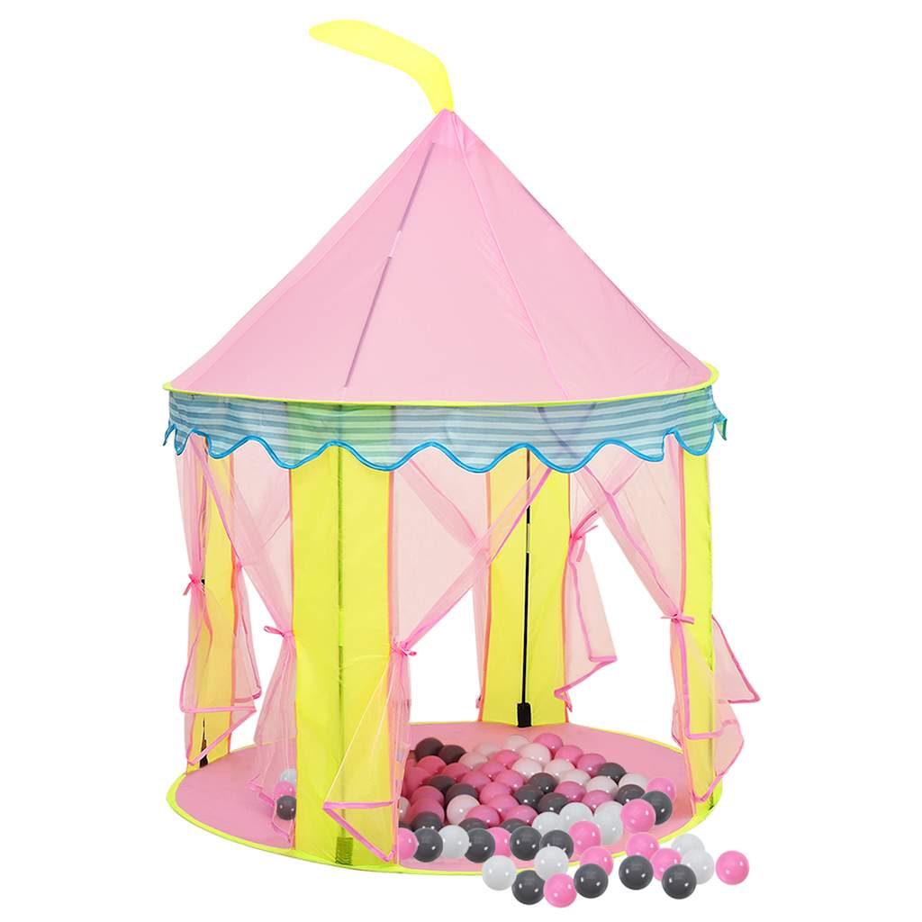 Leketelt Med 250 Baller Rosa 100X100X127 Cm
