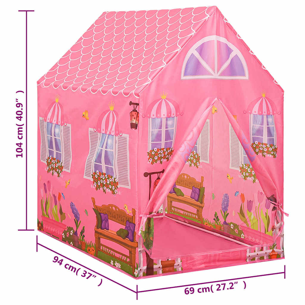 Leketelt Med 250 Baller Rosa 69X94X104 Cm